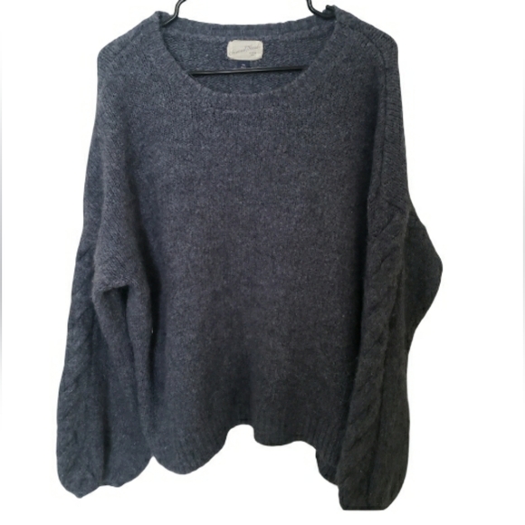 ⭐ Universal Thread Womens Blue Chunky Knit Sweater Oversized Sleeves XXL wool - Picture 1 of 8